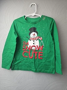 NEW, TODDLER LONG SLEEVE TEE, SIZE 3T SNOW CUTE, CHILDRENS PLACE SNOWMAN - Picture 1 of 4
