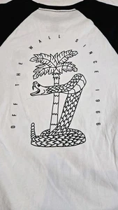Vans Off The Wall Snake Palm Tree Baseball Raglan Tee 3/4 Arm weiß schwarz M - Bild 1 von 5