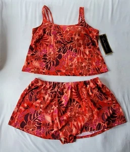 Esther Williams Tankini Top Skirted Bottom Swimsuit Set Women's Size 24 - Picture 1 of 18