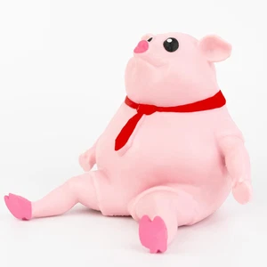 Stress rosa Schwein Spielzeug, lustiges süßes rosa Schwein Quetschspielzeug, Stress Stretch Schwein Spielzeug, De - Bild 1 von 12