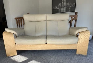 Ekornes Stressless Pegasus 2 Seater Reclining Sofa Ekornes Pegasus Leather Sofa - Picture 1 of 13
