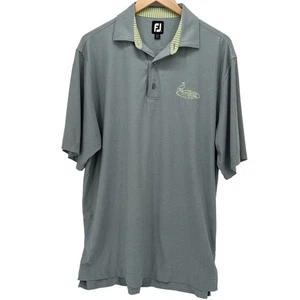 FootJoy Poloshirt Herren Large Kurzarm grau grün Edisto Course Pullover - Bild 1 von 9