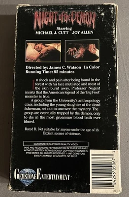Night Of The Demon VHS 1987 Rare Horror -in color - Image 1 of 4