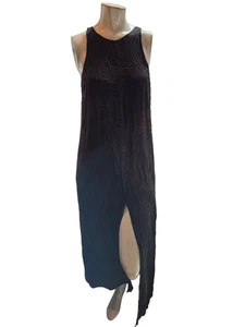 Lunya Damen Kleid Extra Small Burgund Waschbar Seide Schlitz Tulpe Tank - Bild 1 von 11
