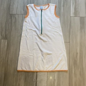 New! Bella Bliss White Terry Turner Tunic with Orange and Green Trim, girls 10 - Picture 1 of 9