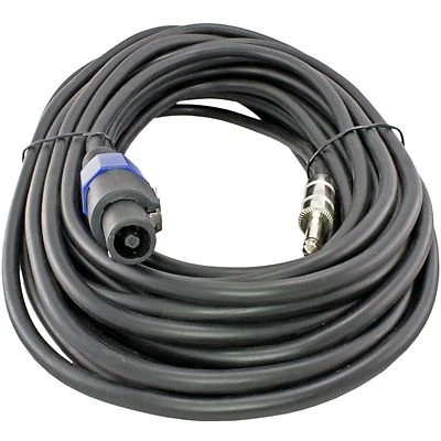 MCSPROAUDIO 50ft foot 1/4to speakon compatible 12ga gauge pro audio sound Speaker Cable cord