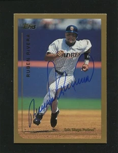 1999 Topps #249 RUBEN RIVERA, Padres: Blue Sharpie Autograph 172404 - Picture 1 of 2