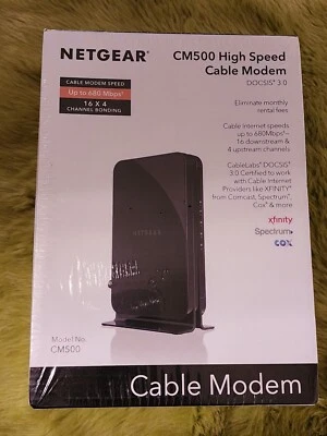 NETGEAR CM500 High Speed Cable Modem | DOCSIS 3.0 | CM500-100NAS - SEALED NIB - Image 1 of 2