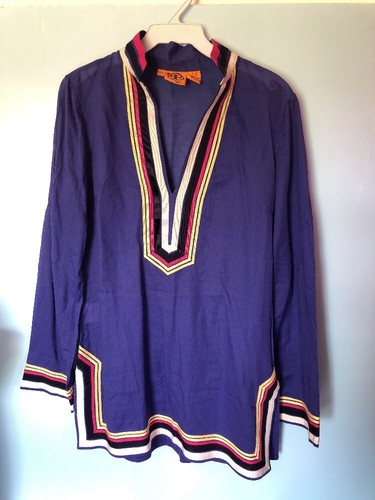 Tory Burch tunica boho viola donna taglia 4