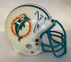Zach Thomas & K Abdul Jabbar Dolphins Signed Auto Authentic Mini Helmet W/Coa