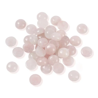 50pcs Half Round Flatback Natural Rose Quartz Gemstone Cabochons Craft 10x4~5mm - Изображение 1 из 4