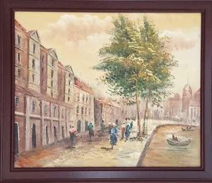 ¡Hermosa pintura inspirada en Burnett OOC en marco de caoba! - Imagen 1 de 6