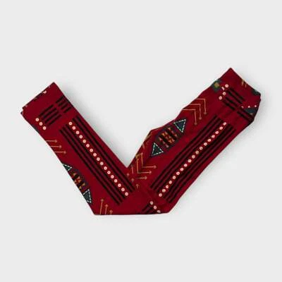 Leggings LuLaRoe Niños | Niños L/XL (8-14) | Estampado Geométrico Rojo/Amarillo | Nuevos Foto 1 de 4