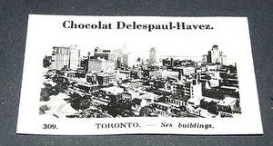 PHOTO CHOCOLAT DELESPAUL-HAVEZ 1950 CANADA TORONTO VILLE CITY TOWN BUILDINGS - Imagen 1 de 2