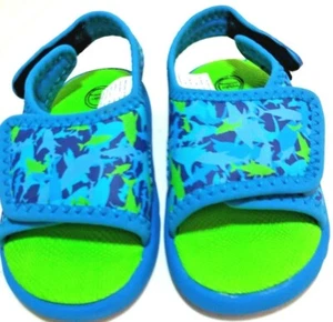 SANDALEN 2-fach VERSTELLBAR "2" "3" "4" KLEINKIND/BABY "BLAU/GRÜN" WEICH/BEQUEM - Bild 1 von 4