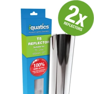 24W-Twin Pack- iQuatics T5 Aluminium Reflector-Increased output by up to 100% - Picture 1 of 2
