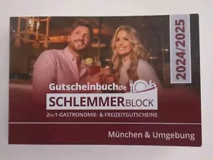 M Gutscheinbuch Schlemmerblock 2025 Ausverkauf München + Umgebung + Mobile Code - Bild 1 von 1