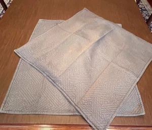 West Elm Euro Shams Set Of 2. Deep Sage Green. Quilted, 26" x 27" - Picture 1 of 11