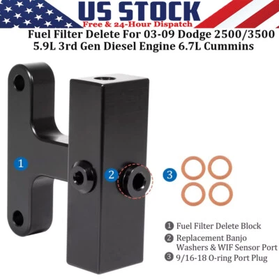 Eliminación de filtro de combustible para Dodge RAM 2500/3500 2003-2007 5,9 L Cummins diésel 3 generaciones Foto 1 de 4