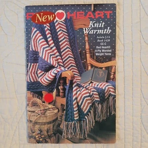 1998 Vtg Red Heart Knit Warmth Afghan Pattern Book 1428 Knitting & Crochet - Picture 1 of 24