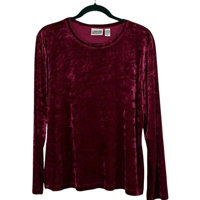 Top Chico's Talla 3 XL L Terciopelo Terciopelo Manga Larga Rosa Foto 1 de 4