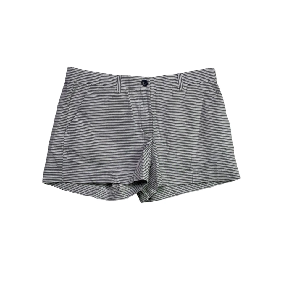 Шорты летние женские Khakis by Gap размер 4 серые в полоску китайская средняя посадка саржа - Изображение 1 из 4