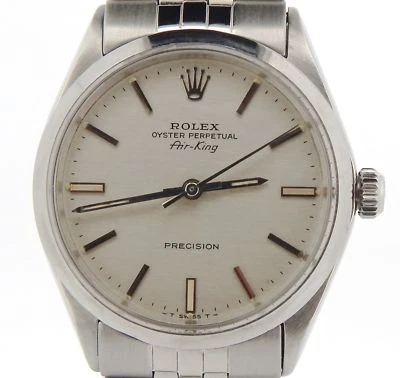 Rolex Air King Precisión Hombre Reloj Acero Inoxidable Esfera Plateada 5500 Foto 1 de 4