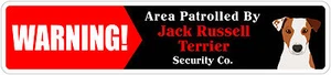 *Aluminum* Warning Area Patrolled By Jack Russell Terrier 4"x18" Metal Sign - Picture 1 of 1