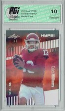 Caleb Williams 2022 Leaf Hype #96 White Shimmer #1/1 Rookie Card PGI 10