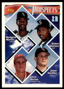 1994 Topps Norberto Martin/Ruben Santana/Jason Hardtke/Chris Sexton Baseball - Picture 1 of 2