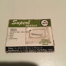 NOS Superb Needle No. 700-S7 Sapphire Tip-Free Shipping