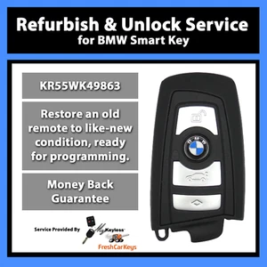 Desbloqueo servicio de flash para BMW control remoto sin llave llavero llave inteligente KR55WK49863 - Imagen 1 de 7