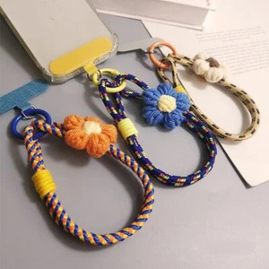 Nylon Anti-lost Rope Flower Braided Hanging Rope Phone Accessories - Photo 1 sur 18
