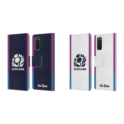 OFFICIAL SCOTLAND RUGBY CREST KIT 2021/22 LEATHER BOOK CASE FOR SAMSUNG PHONES 1 - Image 1 of 4