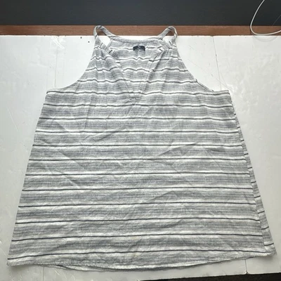 GAP Womens Top Striped Grey, White XL #894 - Image 1 of 4