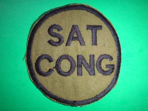 Slogan "SAT CONG" Kill Viet Cong Subdued Patch From Vietnam War Era - Picture 1 of 3