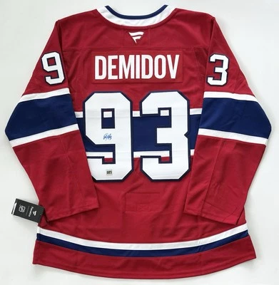CAMISETA PREMIUM AUTOGRAFIADA DPORTS IVAN DEMIDOV MONTREAL CANADIENS FANATICS Foto 1 de 2