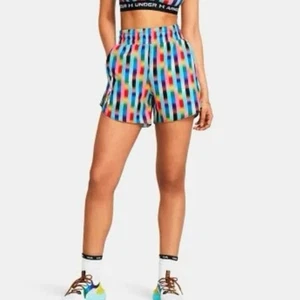 Under Armour Pantaloncini Donna Flex Woven Atletici 5 Pollici Pride Arcobaleno Taglia 3X  - Foto 1 di 12