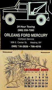 Orleans Ford Mercury Advertising Calendar 2006 Medina NY - Picture 1 of 1
