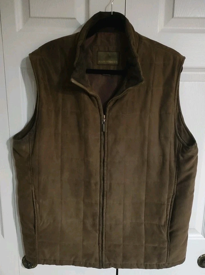 Rainforest Jacket Vest Mens Size XL Brown - Image 1 of 4