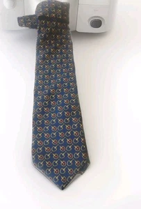 PAOLO GUCCI TIE Vintage Designer Men’s Silk Necktie Red Blue Iconic Horsebit 4"  - Picture 1 of 7