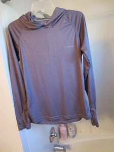 Pre-owned women's long sleeve hooded active wear top Priessei Size L purple - Picture 1 of 13