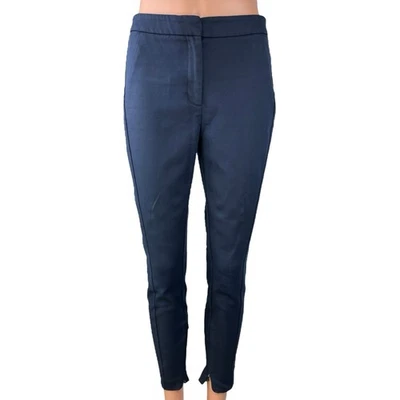 Pantalones cortos para mujer Reiss Darlas azules ajustados tiro medio dobladillo con cremallera talla 4 Foto 1 de 4