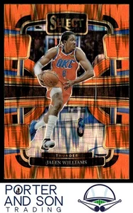 Jalen Williams Orange Flash Prizms 2023-24 Panini Select #9 OKC Thunder - Picture 1 of 2