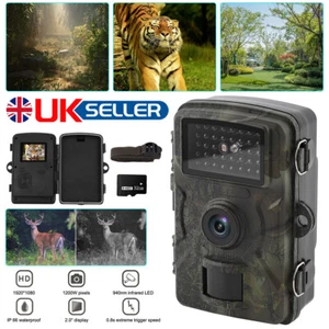 32GB Wildlife Trail Camera 1080P Game Night Vision Outdoor Motion Hunting Camera - Picture 1 of 12