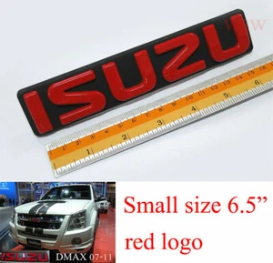 LOGO FRONT GRILL RED ISUZU EMBLEM FOR ISUZU DMAX D-MAX 2007 2008 2009-11 PICKUP - Picture 1 of 4