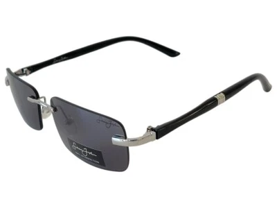 Очки солнцезащитные Sean John черные и серебристые без оправы с линзами темно-серые УФ-линзы - новые с ценниками - Изображение 1 из 4