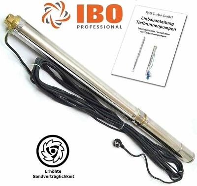 DAMBAT/WEISBACH Tiefbrunnenpumpe Brunnenpumpe 3,5" 90 mm 4200 l/h 0,75kW 7,3b 5% sandresistent