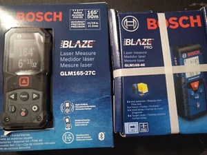 2-NIB-2024-BOSCH GLM165-27C+GLM165-40 Laser Distance Meter,Indoor,165ft. - Picture 1 of 2