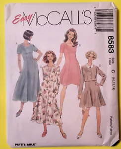 Easy McCall's Sew Pattern 8583 Misses Size 10 12 14 Jacket Dress - Picture 1 of 3